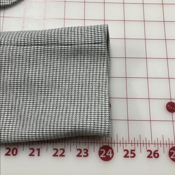 ANN TAYLOR NWOT Career Grey/White Houndstooth 2 Pocket/Button Classic Blazer 12 - Picture 13 of 16